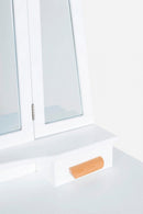 Consolle con Specchio 2 Cassetti Ordinary in Legno Bianco