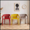 Set 4 Sedie da Giardino Impilabili 54x74x57 cm in Polipropilene Siena Bianca