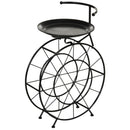Cantinetta Portabottiglie in Metallo 50,5x35x73 cm 18 Bottiglie  Nero