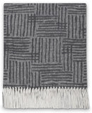 Plaid Misto Cotone 130x170 cm Effetto Cashmere 230 gr/mq Cober Orient Ardesia