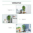 Pianta Artificiale di Bambù H150 cm con Vaso Verde