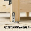 Armadio Esterno 101,5x49x176 cm con Porta Ventilata e Kit Antiribaltamento in Legno di Abete Naturale      