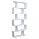 Libreria Alana 80x23,5x190,5 h cm in Truciolare bilaminato Bianco