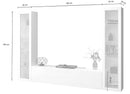 Parete Attrezzata Soggiorno 260x30x180 cm Maruska n°12 Bianco Lucido