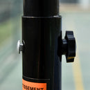 Canestro da Basket da Esterno Altezza Regolabile 175-215 cm in Metallo con Ruote Nero
