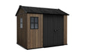 Casetta Box da Giardino Keter Apex 759/975 in Resina Effetto Legno Noce       