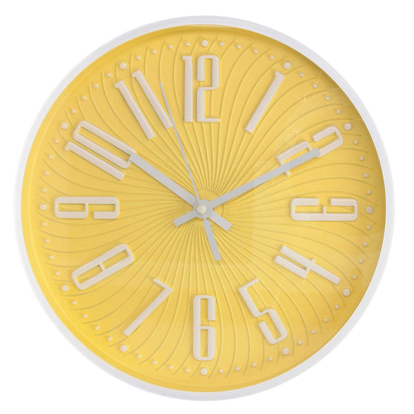 online Orologio da Parete Ø30 cm in Plastica Giallo