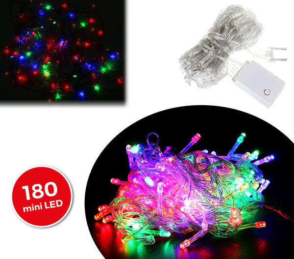 sconto Luci di Natale 180 LED 9,16m Multicolor da Interno