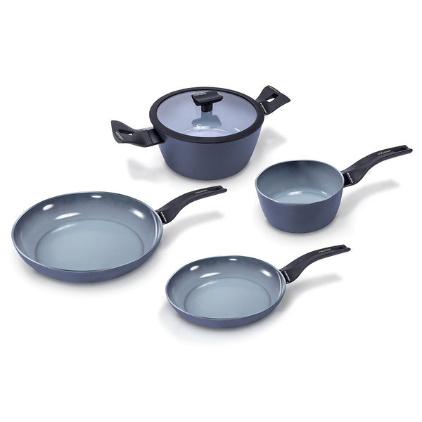 sconto Batteria di Pentole 5 Pezzi Antiaderente Induzione in Alluminio Moneta Aria Finegres