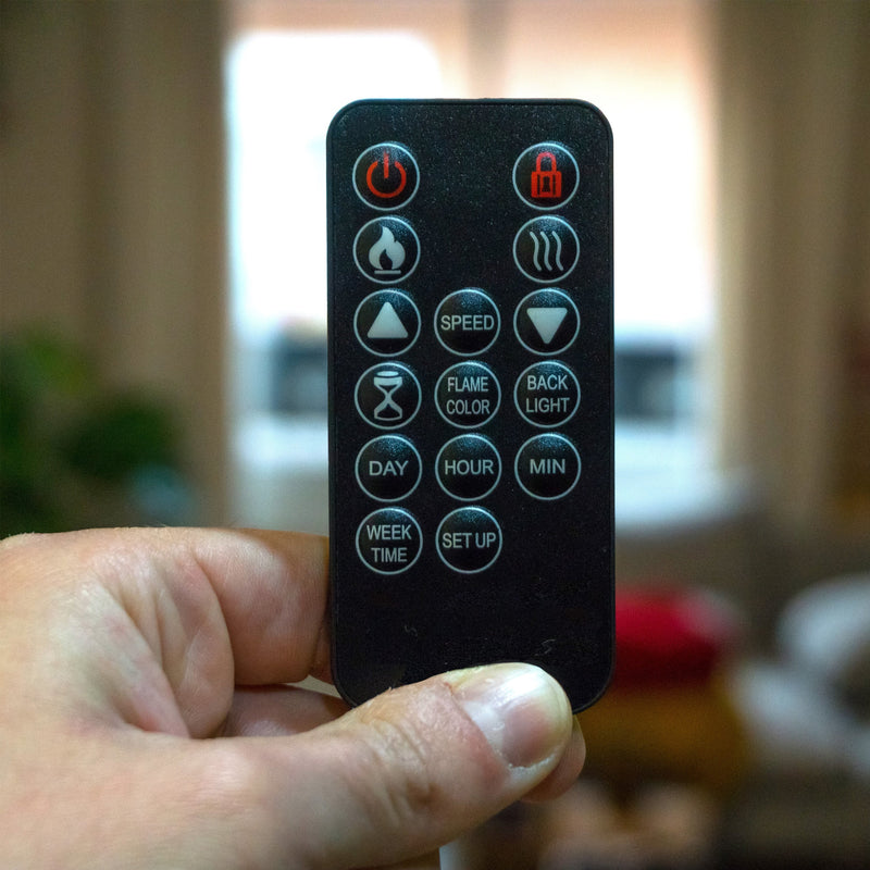 Camino Elettrico da Parete 98x55x14 cm Effetto Fiamma 1500W Sined Monte Bianco