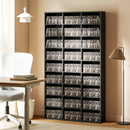Mobile Porta CD a 9 Ripiani 100x24x175 cm con 21 Ripiani per 835 CD o 500 DVD in Truciolato Nero      