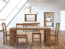 Specchio Elegant Sheesham 120x3x73 cm Legno e Specchio Naturale e Oro