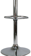 Sgabello con Alzata a Gas e Seduta Girevole in Polipropilene e Similpelle Vandi Bianco e Nero