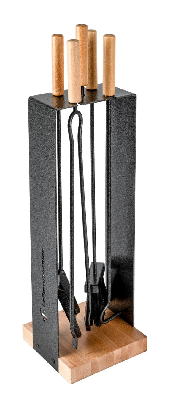 Set Camino 4 Pezzi H 69 in Ferro Verniciato Grigio Martellato online