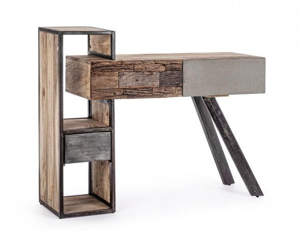 sconto Consolle Manchester 118x35x95 cm in Acciaio e Legno