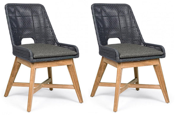 Set 2 Sedie 50x68x86h cm con Cuscini Hesperia Slate prezzo