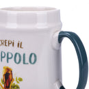 Boccale Birra Ø8x13 cm in New Bone China VdE Tivoli 1996 Le Travisate Bianco