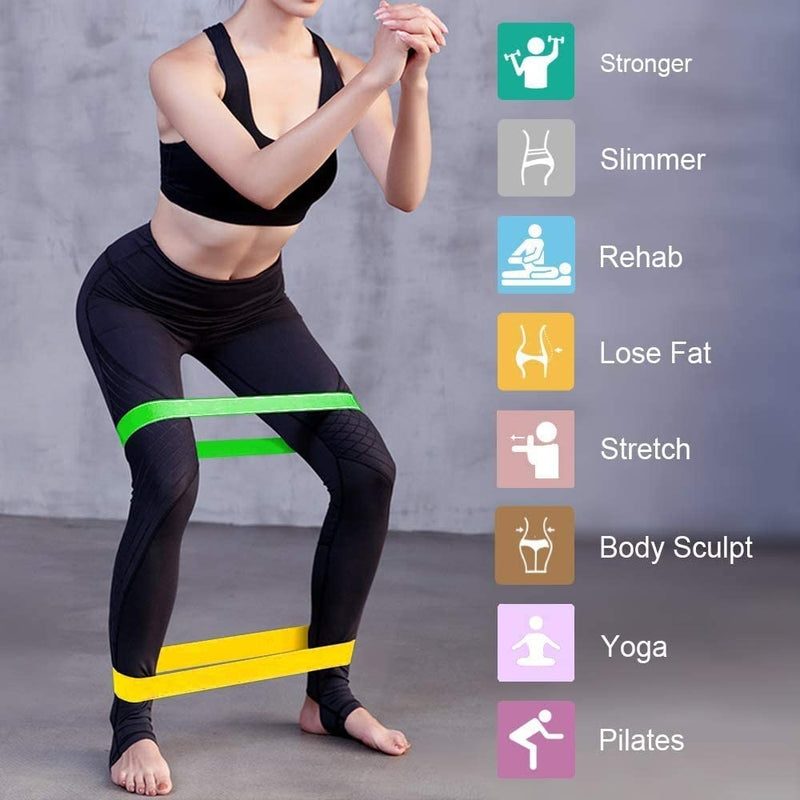 Set 4 Bande Elastiche Per Fitness E Allenamento - Fascie Resistenza Per Yoga E Trazioni - Foto 3
