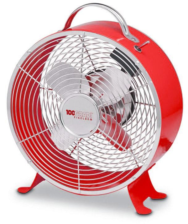 Ventilatore da Terra Ø20 cm 4 Pale in Metallo Design Vintage Rosso online