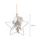 Set 2 Addobbi Natalizi Stella da Appendere 33 cm in Sintetico