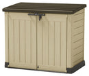 Armadio Porta Attrezzi da Giardino 145,5x125x82 cm in Resina Keter Store It Out Max Beige