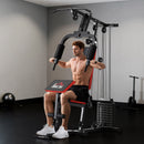 Power Tower Stazione Fitness 135x103x210cm Pesi 65kg Telaio in Acciaio Nero Rosso      