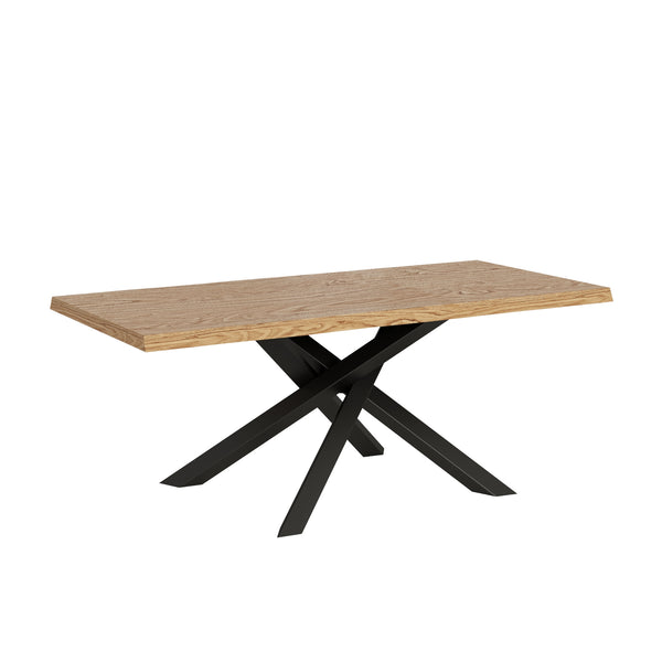 Tavolo Allungabile 200/300x90 cm Versalux Rovere Scortecciato Gambe Antracite prezzo