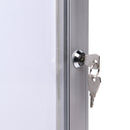 Bacheca con Apertura a Battente 74,1x100,4x2,3 cm in Alluminio Silver