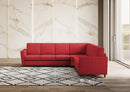 Divano Angolare 6 Posti 288x228x85 cm Yasel in Tessuto Rosso