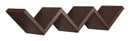 Mensola da Parete Libreria Zigzag 56x15,5 cm in Fibra di Legno Saetta Wengè