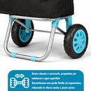 Carrello per la Spesa Poseidon Trolley con Rivestimento Termico 36x30x90 cm e Ruote Blu      