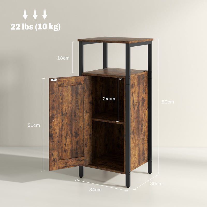 Dmora - Comodino Stile Industrial Con 1 Cassetto E Vano Aperto, Tavolino Moderno Da Notte Portaoggetti Made In Italy Cm 52x35xh54 Colore Rovere E Cemento 66808872