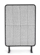 Paravento da Esterno 120x50x180h cm in Alluminio e PP Babilo Antracite e Nero 