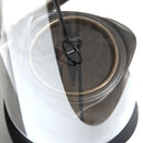 Camino a Bioetanolo da Tavolo Ø14,5x46,5 cm in Acciaio Ceramica e Vetro Nero