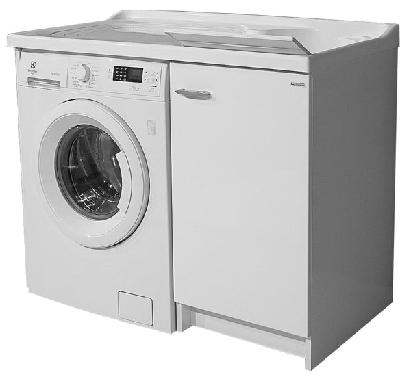 acquista Lavatoio e Coprilavatrice 109x60x89cm Asse in Termoplastico Montegrappa Marella Bianco Destro
