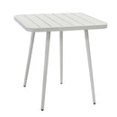 Tavolo da Giardino in Alluminio Quadrato 80x80x76cm Las Vegas Bianco