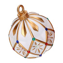 Sfera resina oro e con led bianco cm 22x21xh25