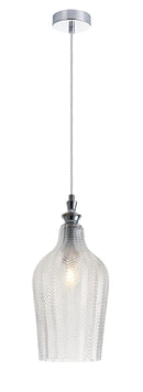 Lampada pendente Pendant in Metallo Festa Cromo