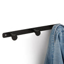 Appendiabiti da Parete Hamilton Imballo 1 Pezzo Verniciato Nero Acciaio Emuca