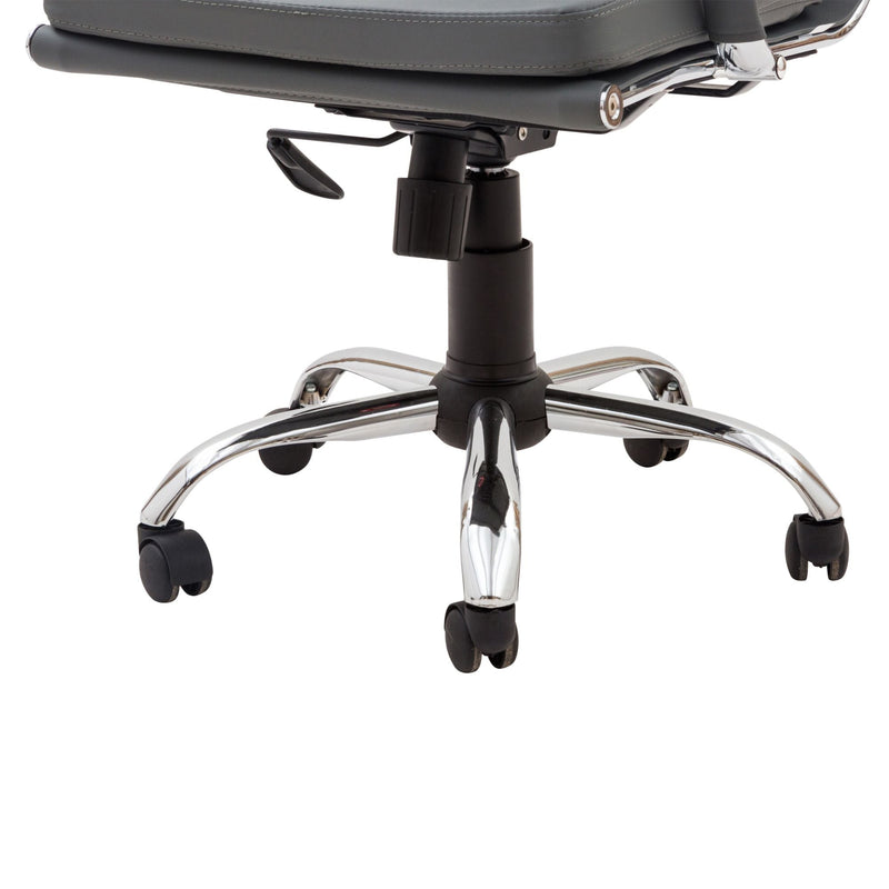 Poltrona Mito Dirigenziale Simil Grigia Cromata