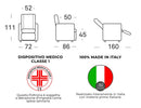 Poltrona Alzapersona Elettrica 2 Motori 72x111x86 cm Martina in Microfibra Dispositivo Medico 1 Celeste