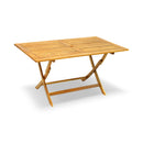 Tavolo da Giardino Pieghevole Rettangolare in Legno Acacia Taddei Medan 150