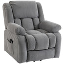 Poltrona Alzapersona Elettrica Reclinabile a 150° 93x104x100 cm Massaggiante e Riscaldata in Velluto Grigio Chiaro      
