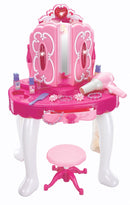 Specchiera Giocattolo per Bambini con Sgabello Miller Rosa