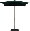 Ombrellone da Giardino 2x2 m Palo Ø38 mm in Alluminio Effetto Legno Tessuto Poliestere Trend Wood Verde