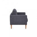 Divano 2 Posti Ramsey 137x73x82 h cm in Tessuto Grigio scuro