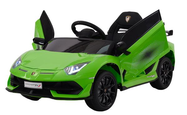 Macchina Elettrica per Bambini 12V con Licenza Lamborghini Aventador SVJ Small Verde prezzo