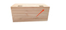 Cassapanca Baule 73x35x33 cm in Legno di Pino Naturale Seconda Scelta