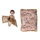 Natività tessuto su cuscino rosa cm xh19