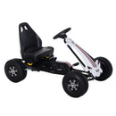 Go-Kart a Pedali per Bambini Nero e Bianco 